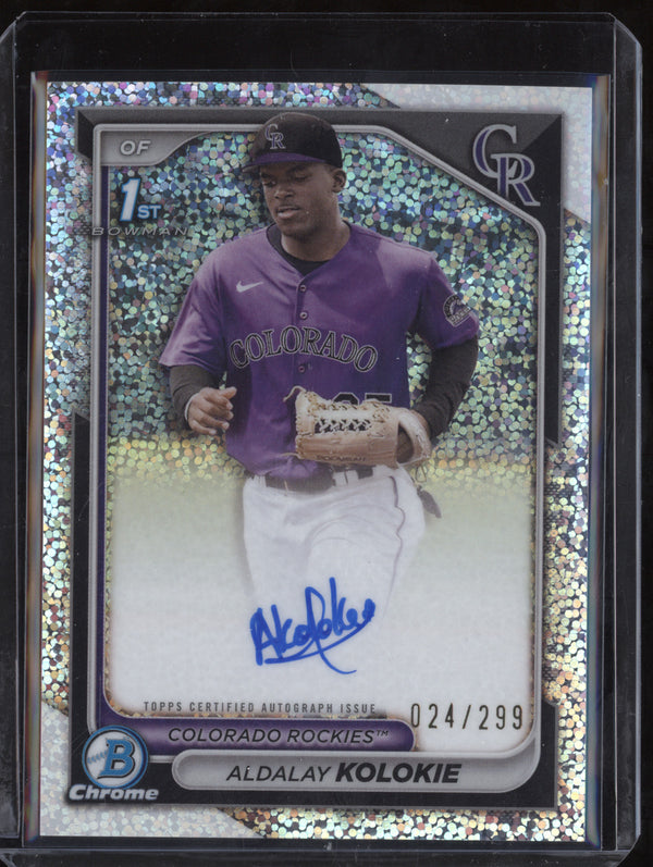 Aldalay Kolokie 2024 Bowman Chrome CPA-AK Speckle Refractor Auto 1st RC 24/299