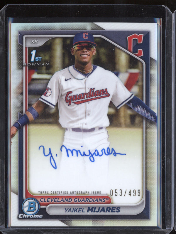 Yaikel Mijares 2024 Bowman Chrome CPA-YM Refractor Auto 1st RC 53/499