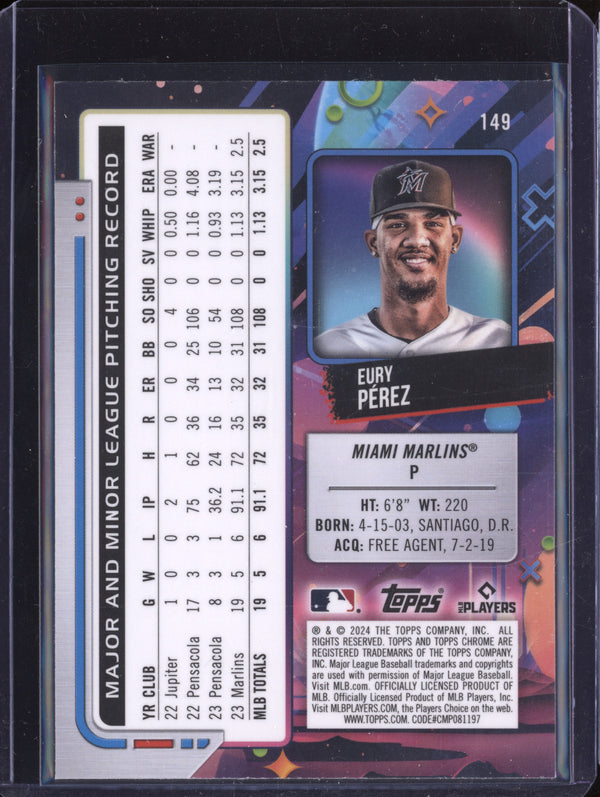 Eury Perez 2024 Topps Cosmic Chrome 149 Nucleus Refractor