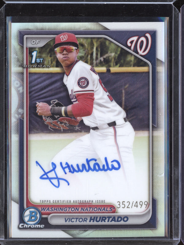 Victor Hurtado 2024 Bowman Chrome CPA-VH Refractor Auto 1st RC 352/499