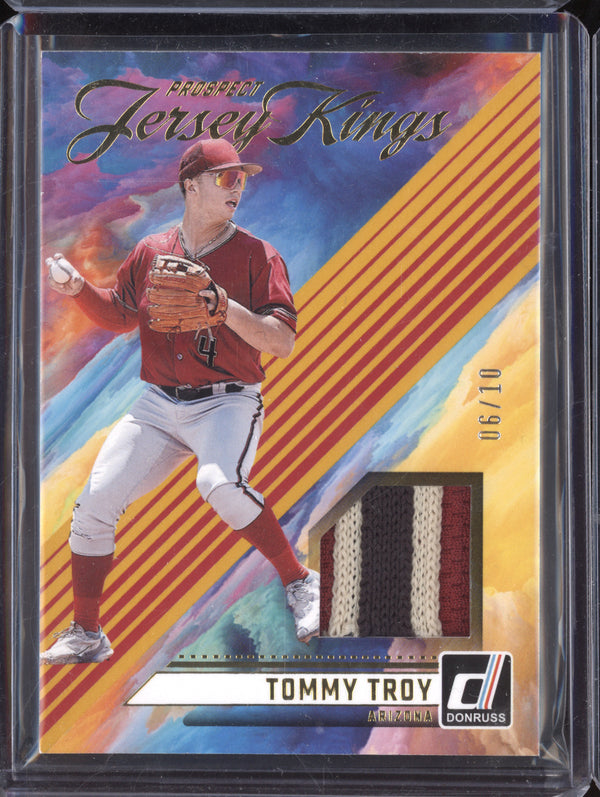 Tommy Troy 2024 Panini Donruss PJK-TT Prospect Jersey Kings Gold RC 6/10