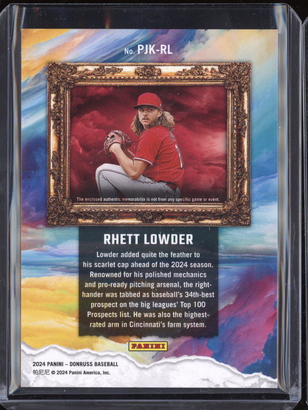 Rhett Lowder 2024 Panini Donruss PJK-RL Prospect Jersey Kings RC