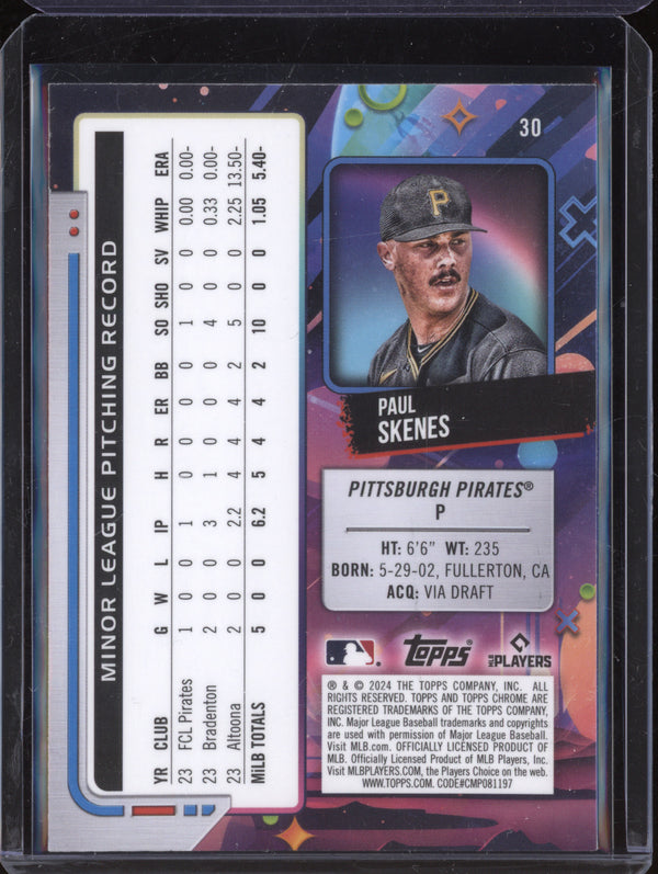 Paul Skenes 2024 Topps Cosmic Chrome 30 RC