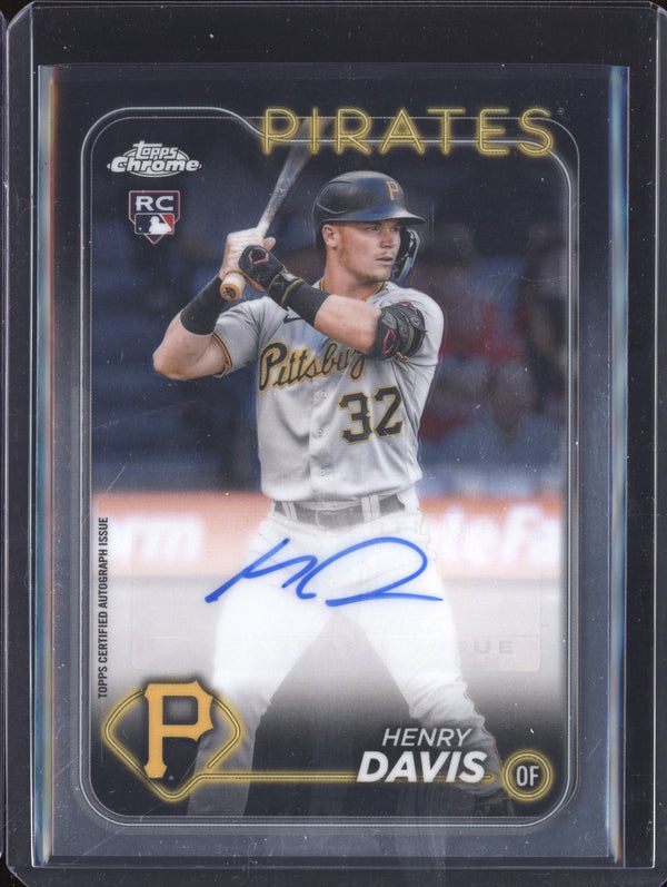 Henry Davis 2024 Topps Chrome Update AC-HD Rookie Autograph RC