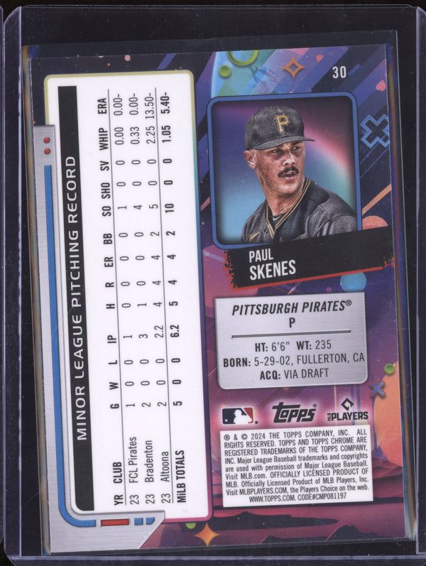 Paul Skenes 2024 Topps Cosmic Chrome 30 RC