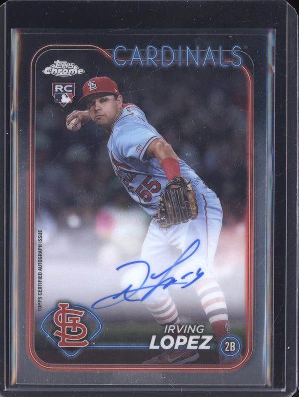 Irving Lopez 2024 Topps Chrome Update RA-IL Rookie Autograph RC