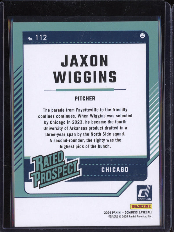 Jaxon Wiggins 2024 Panini Donruss 112 Teal RC 24/25