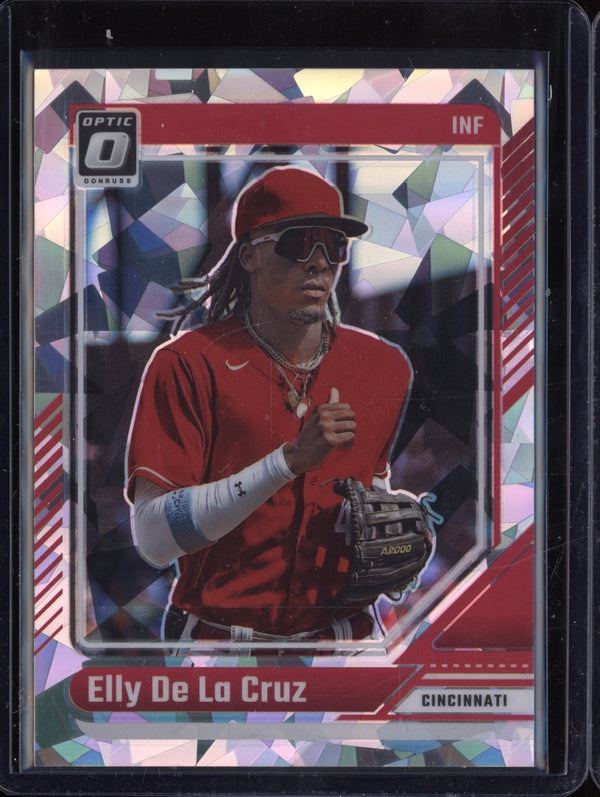 Elly De La Cruz 2024 Panini Donruss 18 Optic Cracked Ice 24/25