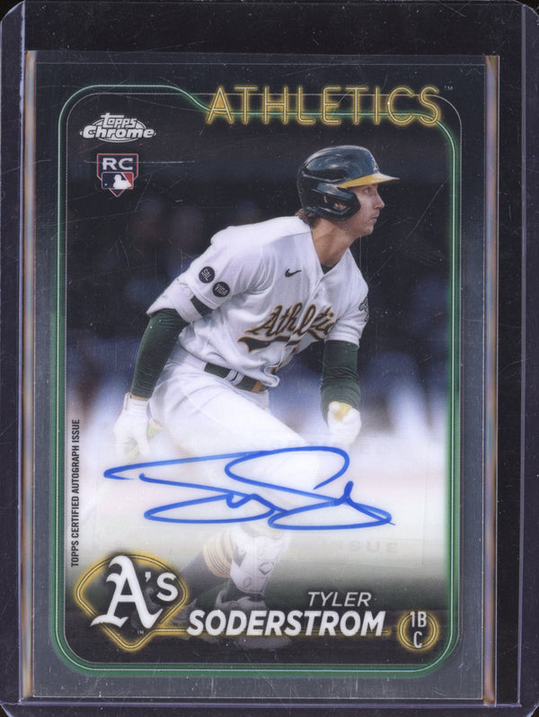 Tyler Soderstrom 2024 Topps Chrome Update AC-TS Rookie Autograph RC