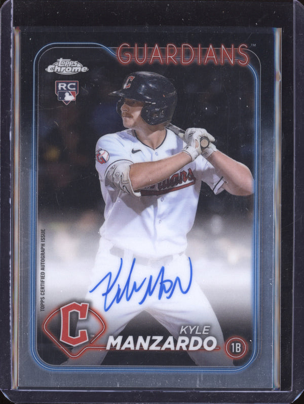 Kyle Manzardo 2024 Topps Chrome Update RA-KMA Rookie Autograph RC