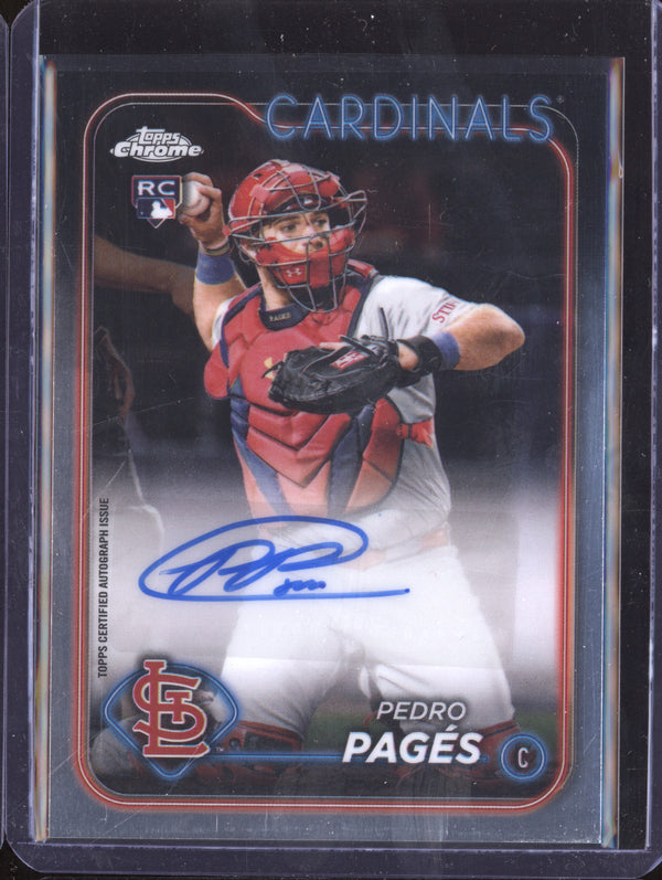 Pedro Pages 2024 Topps Chrome Update AC-PP Rookie Autograph RC