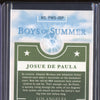 Josue De Paula 2024 Panini Boys of Summer PMS-JDP Prospect Materials Auto Red 38/49