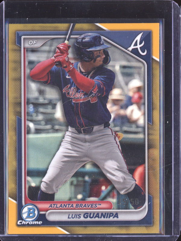 Luis Guanipa 2024 Bowman Chrome BCP-233 Gold Refractor 1st 45/50