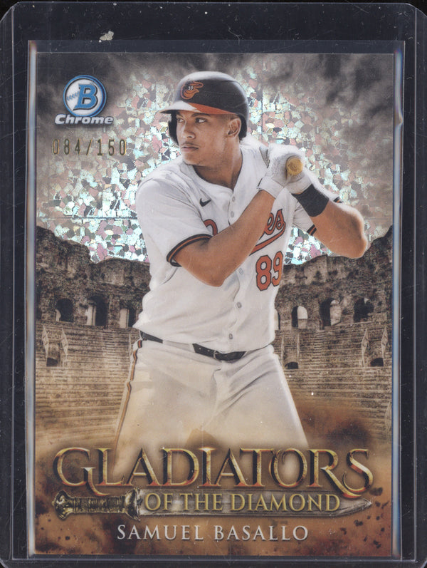 Samuel Basallo 2024 Bowman Chrome Gladiators of the Diamond Mini Diamond 84/150