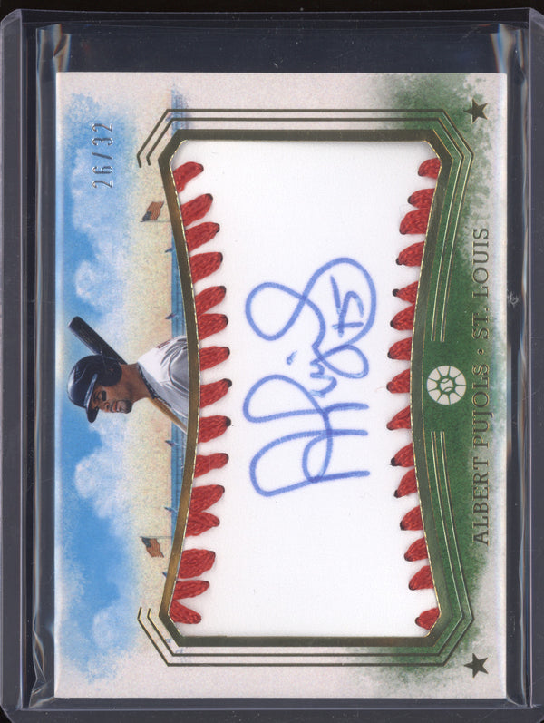 Albert Pujols 2024 Panini Boys of Summer FOG-AP Fabric of the Game Baseball Signature 26/32