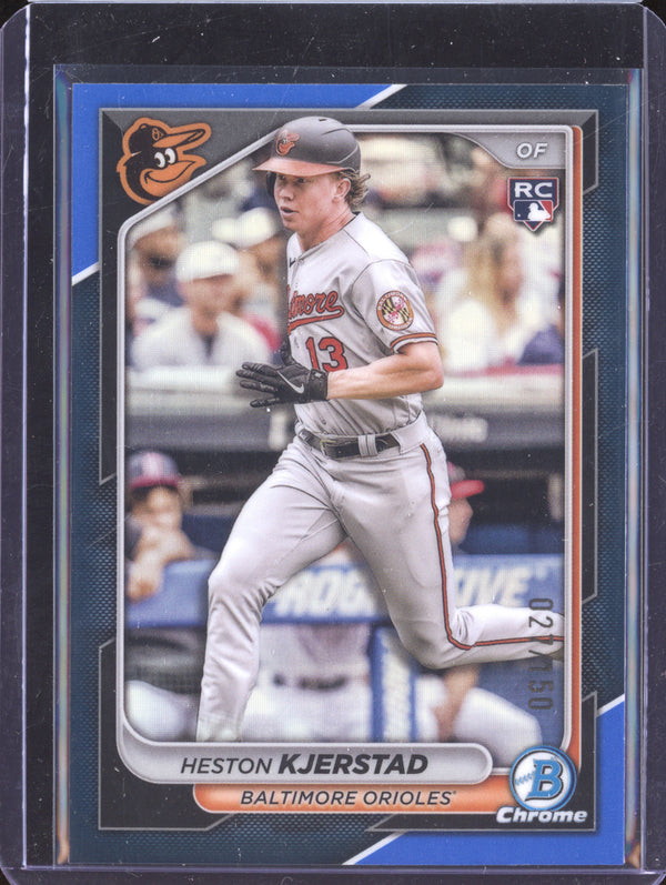 Heston Kjerstad 2024 Bowman Chrome 44 Blue Refractor RC 27/150