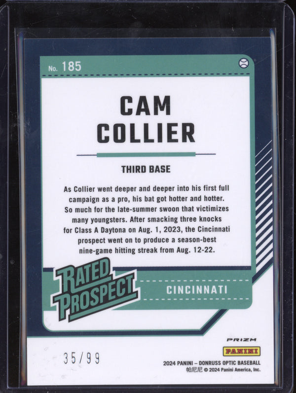 Cam Collier 2024 Panini Donruss 185 Optic Red RC 35/99