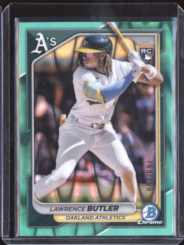 Lawrence Butler 2024 Bowman Chrome 59 Aqua RayWave Refractor RC 169/199