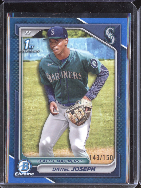 Dawel Joseph 2024 Bowman Chrome BCP-176 Blue Refractor 1st RC 143/150