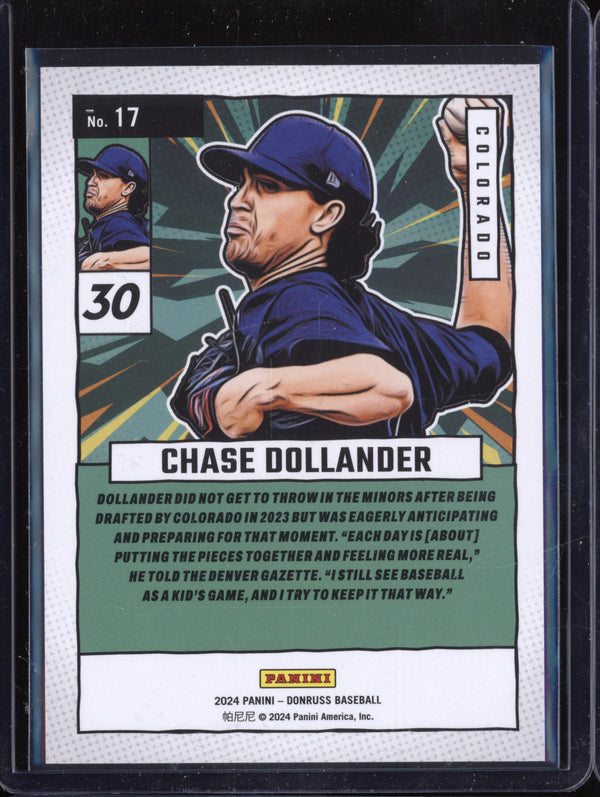 Chase Dollander 2024 Panini Donruss 17 Diamond Marvels Red Xplosion 43/99