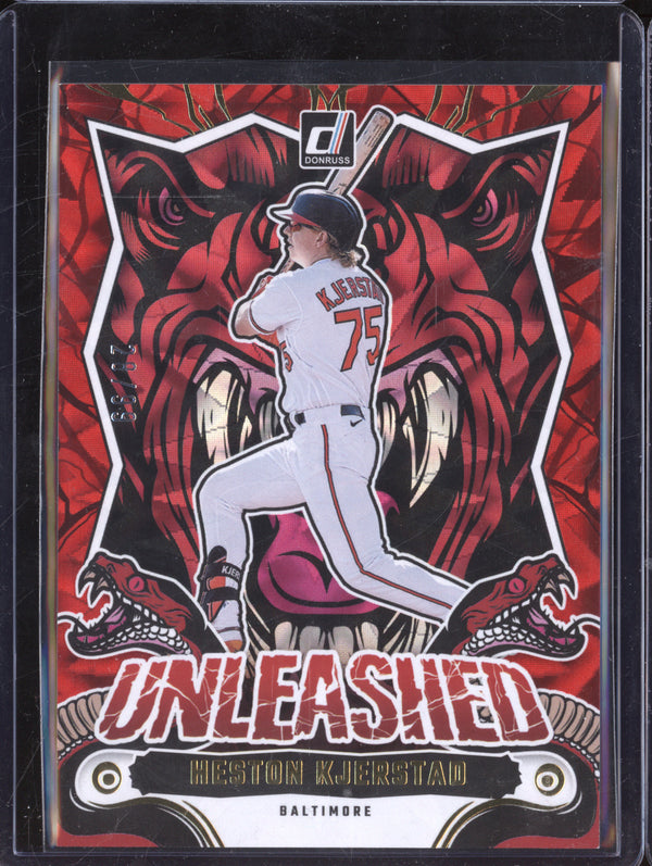 Heston Kjerstad 2024 Panini Donruss 11 Unleashed Red Xplosion 28/99