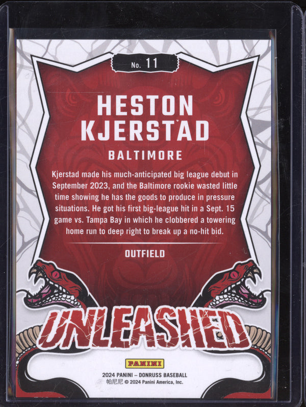 Heston Kjerstad 2024 Panini Donruss 11 Unleashed Red Xplosion 28/99