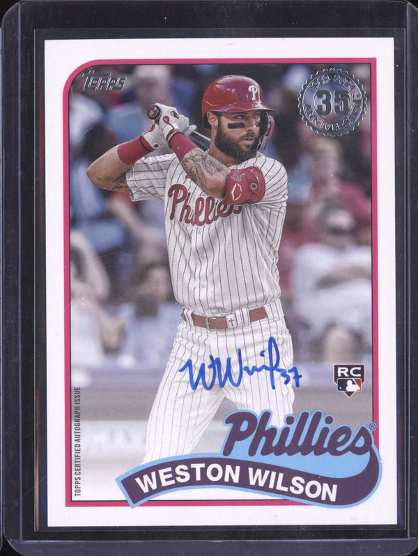 Weston Wilson 2024 Topps Update Series 89B-WWI 1989 Topps Baseball Auto RC