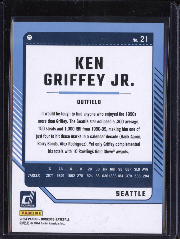 Ken Griffey Jr. 2024 Panini Donruss 21 Blue 52/149