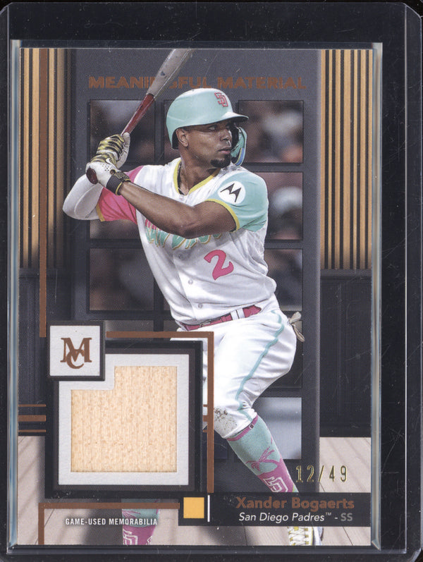 Xander Bogaerts 2024 Topps Museum Collection MMR-XB Meaningful Materials Relics Copper 12/49