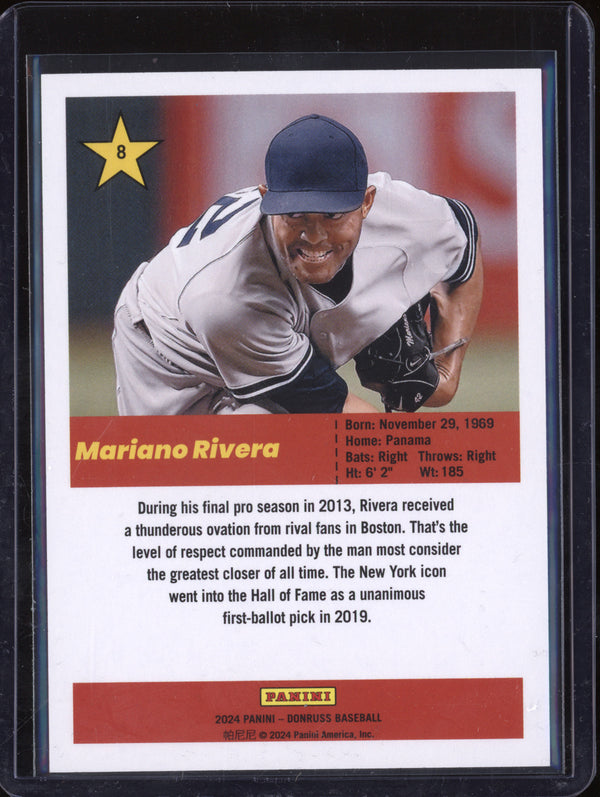 Mariano Rivera 2024 Panini Donruss 8 Action All-Stars Holo 23/199