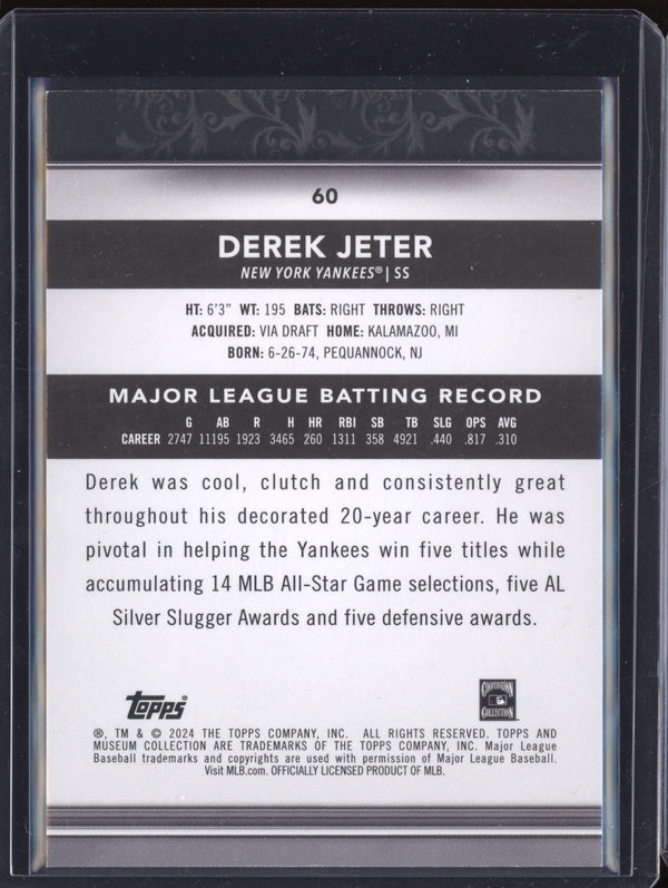 Derek Jeter 2024 Topps Museum Collection 60 Gold 190/199