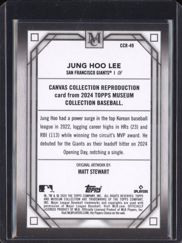 Jung Hoo Lee 2024 Topps Museum Collection CCR-49 Canvas Collection RC