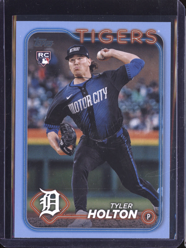 Tyler Holton 2024 Topps Update Series US33 Father's Day Powder Blue RC 38/50