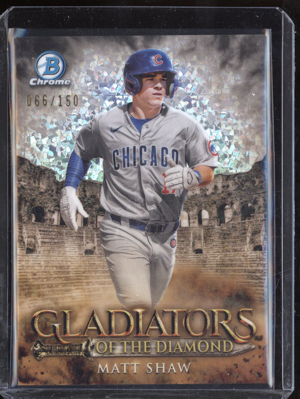 Matt Shaw 2024 Bowman Chrome GOTD-14 Gladiators of the Diamond Diamond 66/150