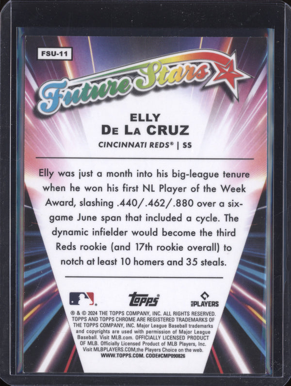 Elly De La Cruz 2024 Topps Chrome Update FSU-11 Future Stars RC