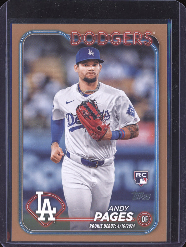 Andy Pages 2024 Topps Update Series US108 Gold RC 624/2024