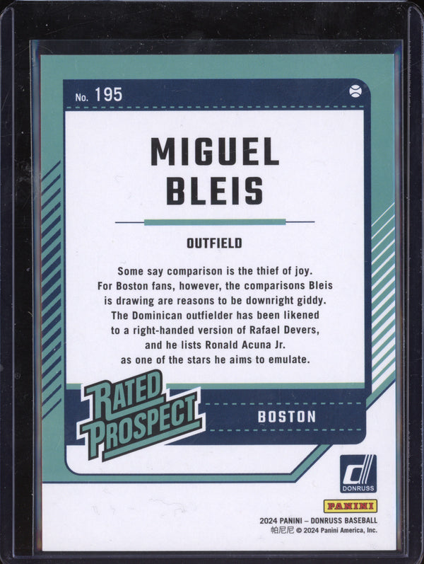 Miguel Bleis 2024 Panini Donruss 195 Red RC 220/275