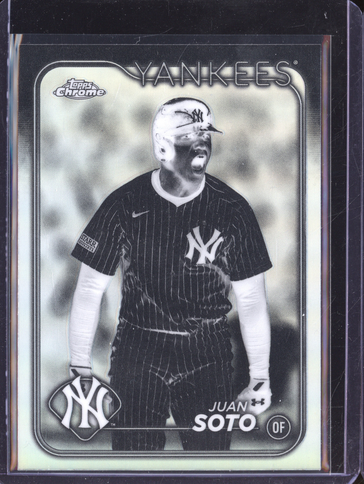 Juan Soto 2024 Topps Chrome Update USC1 Negative Refractor