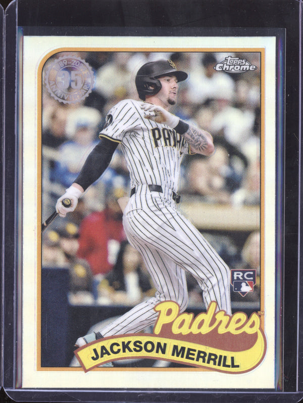 Jackson Merrill 2024 Topps Chrome Update 89CU-9 1989 Topps RC