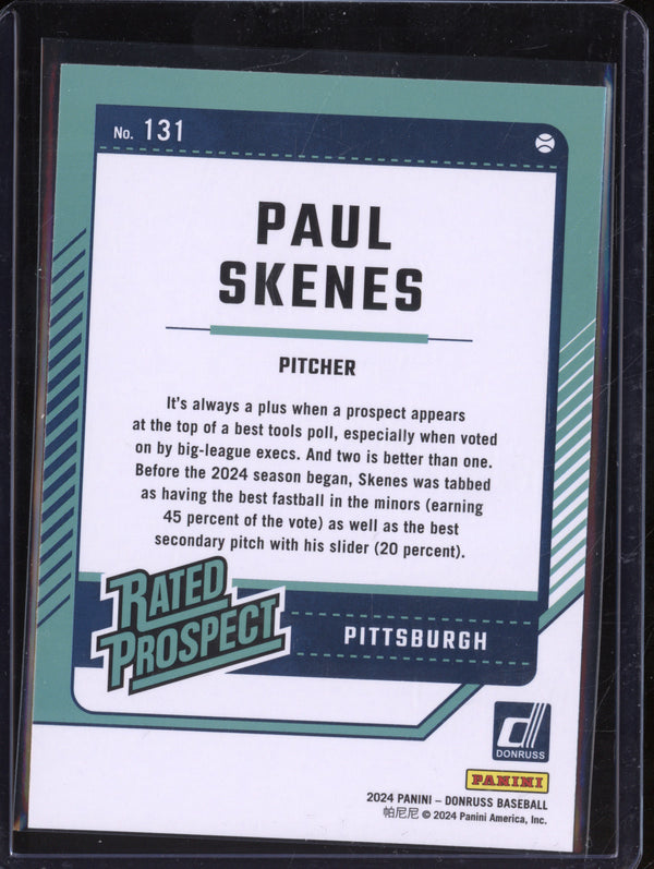 Paul Skenes 2024 Panini Donruss 131 RC