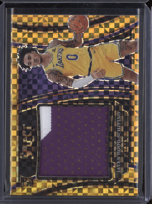 Jalen Hood-Schifino 2023-24 Panini Select RJS-JH Rookie Jumbo Swatches Gold RC 1/10