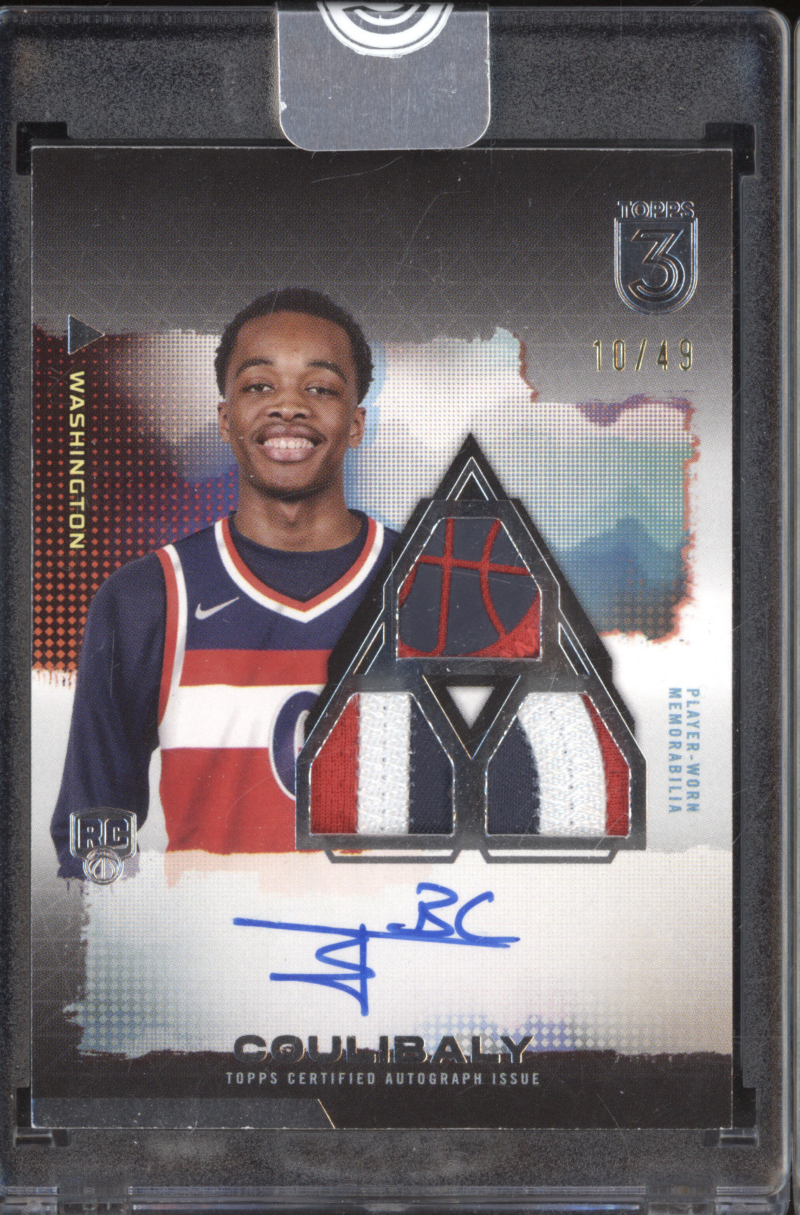 Bilal Coulibaly 2023-24 Topps 3 105 Triple Relics Auto Prime RC 10/49