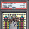 LeBron James 2019-20 Panini Mosaic 3 Stained Glass PSA 10