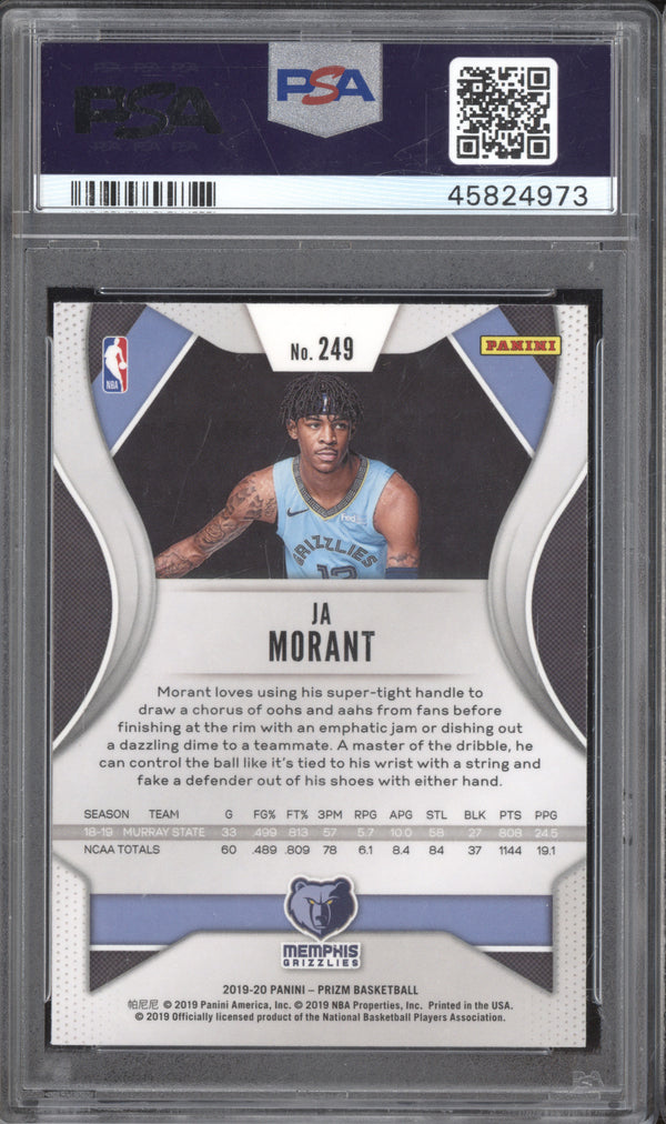 Ja Morant 2019-20 Panini Prizm 249 RC PSA 10