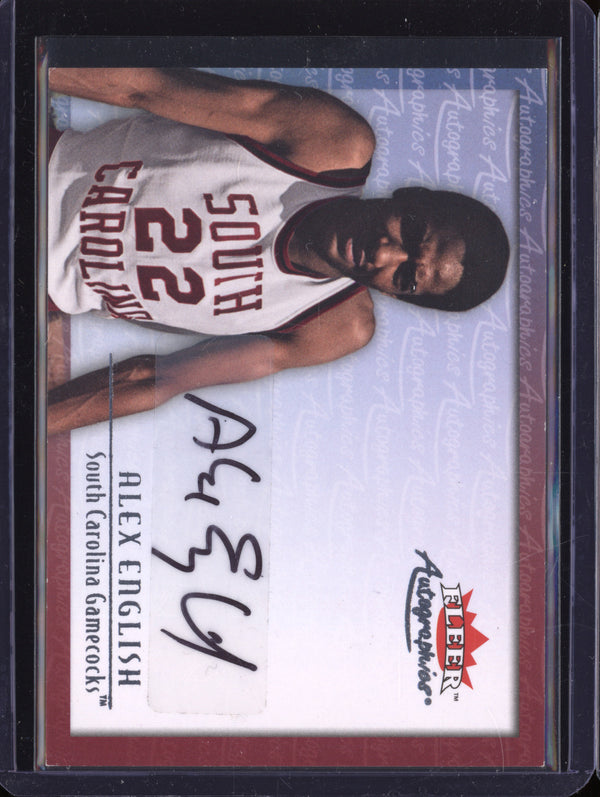 Alex English 2013-14 Fleer Retro 00AU-AE Autographics