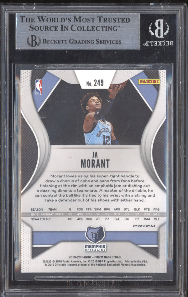 Ja Morant 2019-20 Panini Prizm 249 Fast Break RC BGS 9