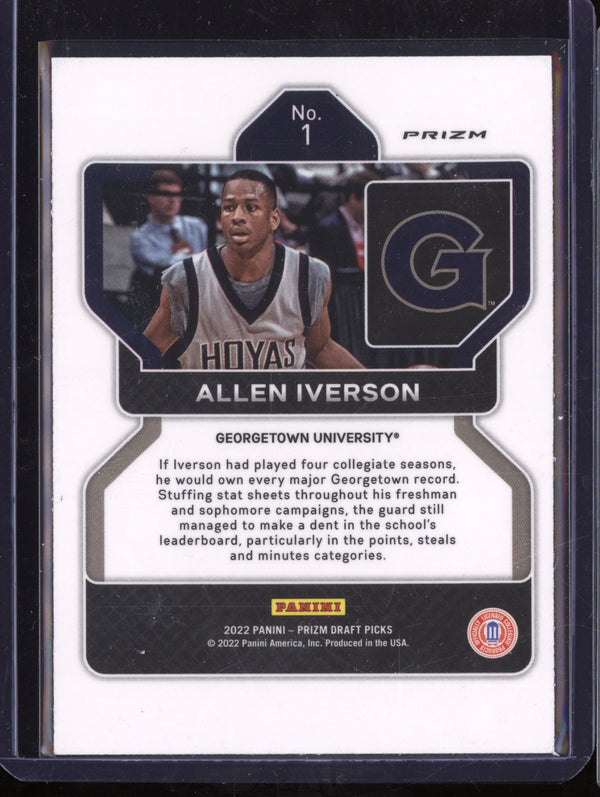 Allen Iverson 2022 Panini Prizm Draft Picks 1 Venom