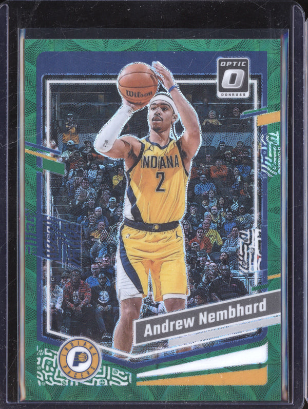 Andrew Nembhard 2023-24 Panini Donruss Optic 3 Green International 2/65