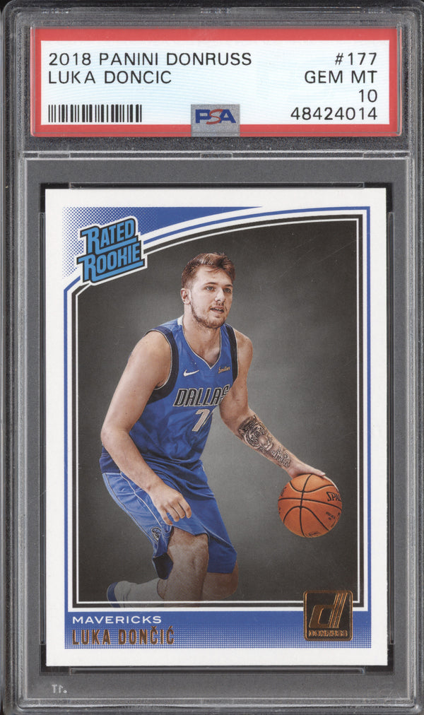 Luka Doncic 2018-19 Panini Donruss 177 RC PSA 10