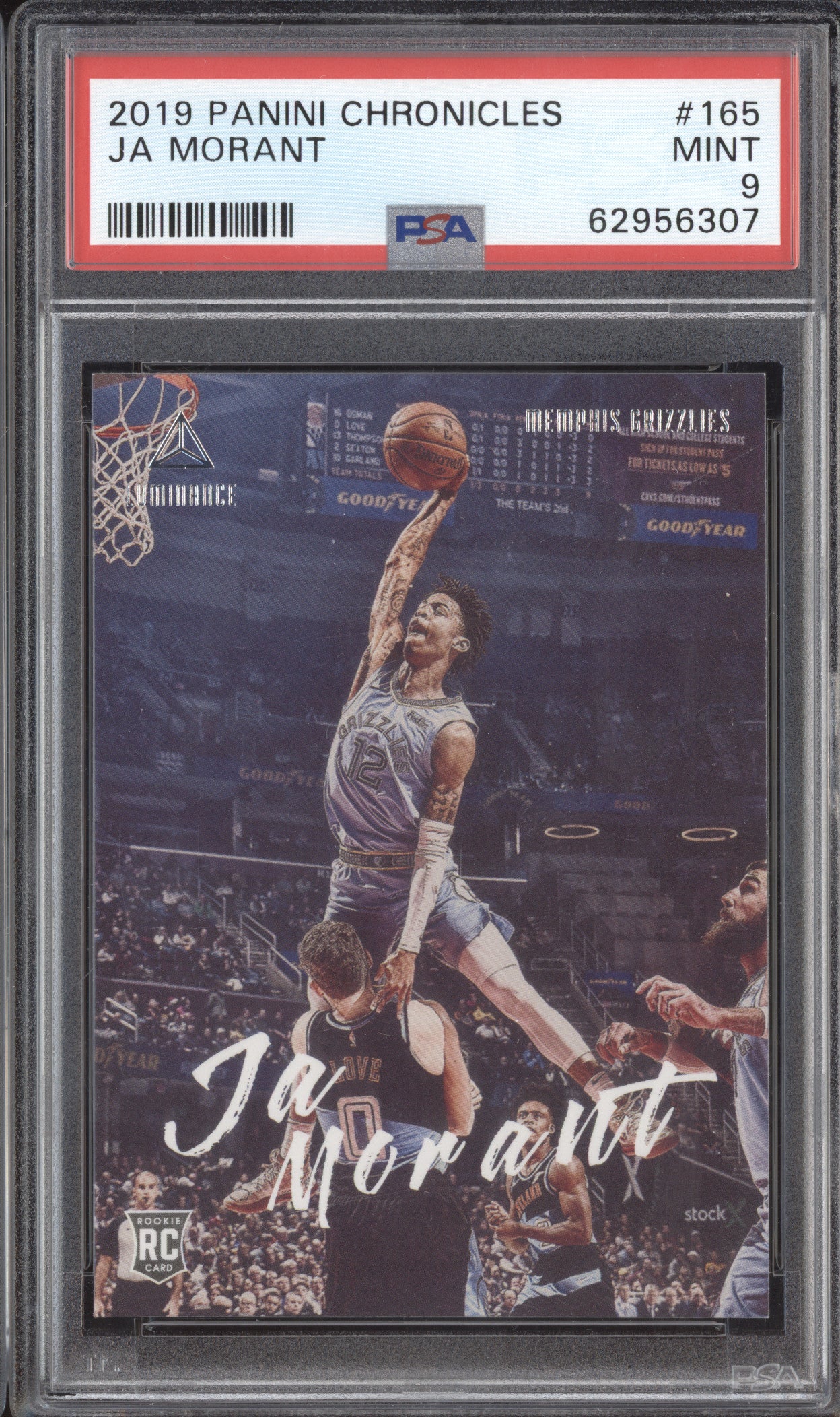 Ja Morant 2019-20 Panini Chronicles 165 Luminance RC PSA 9